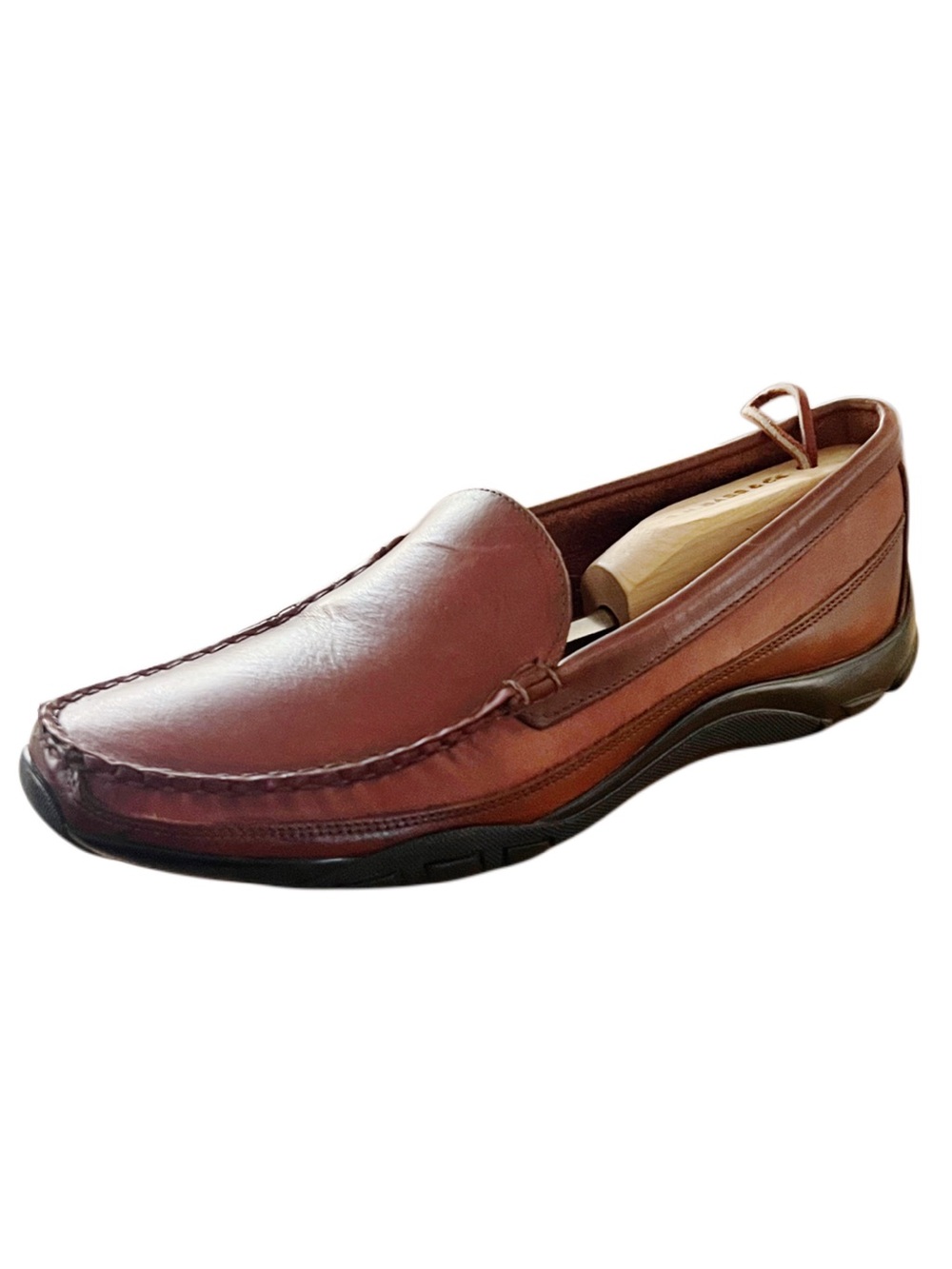 Allen Edmonds Mens Mocha Brown Leather “Boulder” Moccasin Loafer Size 9.5